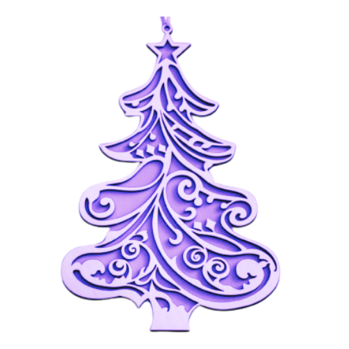 Swirl Christmas Tree Ornament