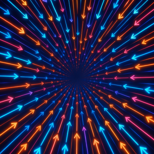 Futuristic and Sci-Fi- Data Packet Arrows In Endless Neon Streams - Pattern - Digital File Digital My Custom Designs PDF