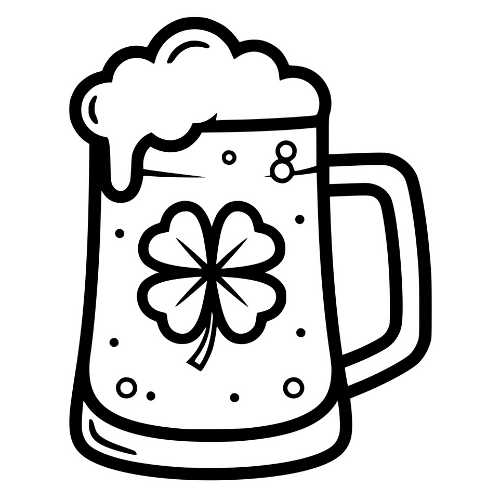 Beer Mug with Clover - Digital File - XCS Friendly Digital My Custom Designs PDF