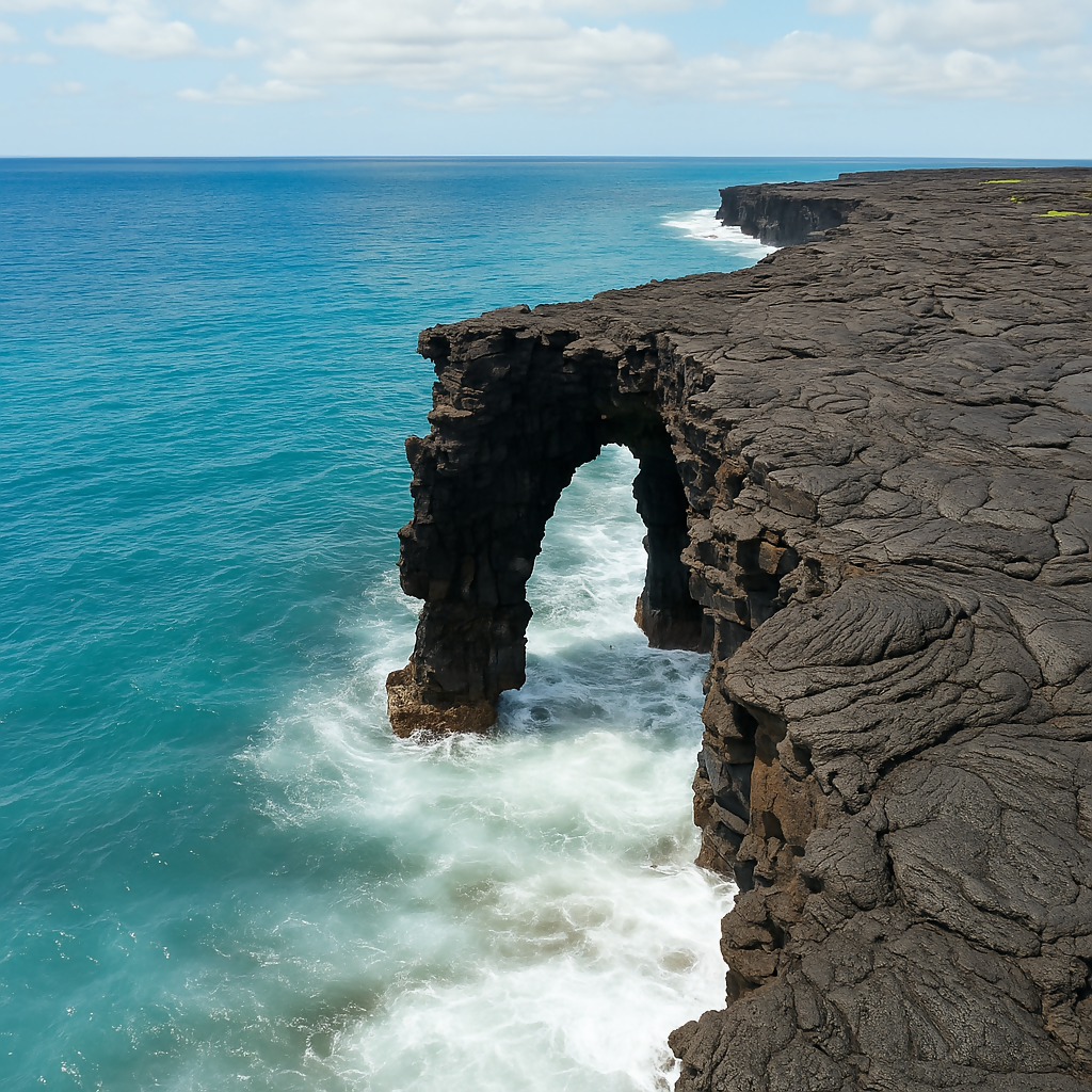 Hōlei Sea Arch - Hawai‘i Volcanoes National Park (Big Island) - Hawaii United States - Rendered - Digital file Digital My Custom Designs PDF