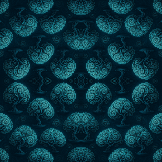 Floral and Botanical - Futuristic Bonsai Fractals - Pattern - Digital File Digital My Custom Designs PDF