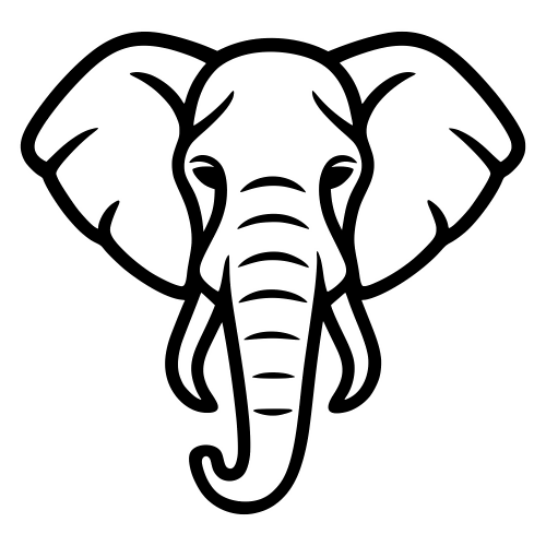 Elephant Head - Digital File - XCS Friendly Digital My Custom Designs PDF