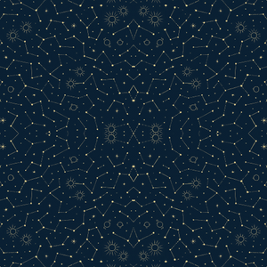 Technology and Digital - Binary Star Code Constellations In Deep Blue - Pattern - Digital File