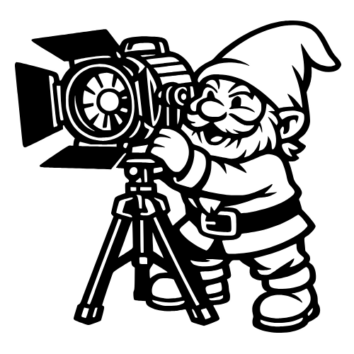 Cartoon Spotlight Gnome - Vector Graphics - Digital File