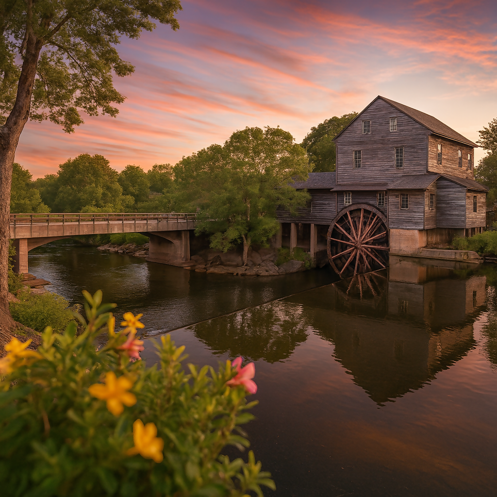 Old Mill - Pigeon Forge - Tennessee United States - Rendered - Digital File Digital My Custom Designs PDF