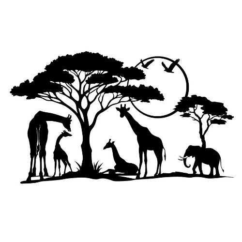 Elephant Giraffe - Wall / Home Decor - Digital File Digital My Custom Designs ZIP File