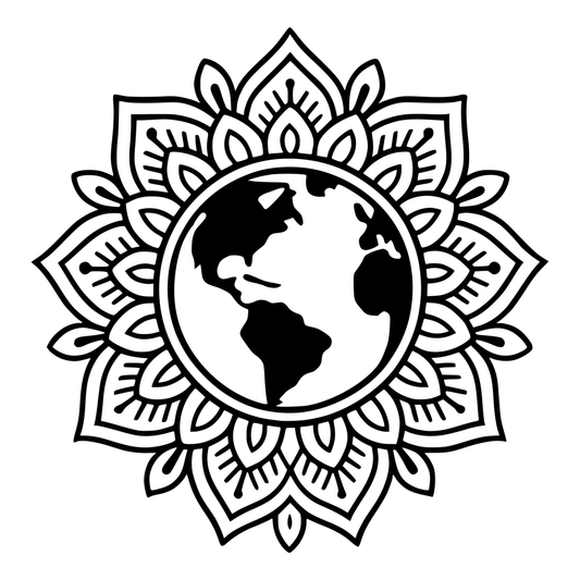 Earth Mandala Design - Digital File - XCS Friendly Digital My Custom Designs PNG