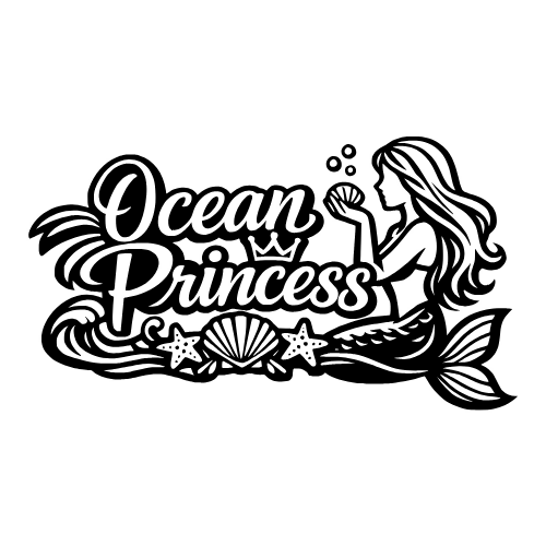 Ocean Princess - Vector Graphics - Digital File Digital My Custom Designs PDF