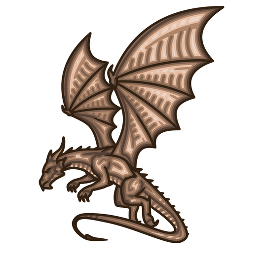 Dragon - Layered Line Designs - Digital File Digital My Custom Designs ZIP File