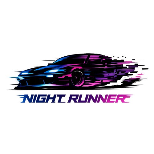 Urban Grunge Retro - Night Runner - T Shirt Design - Digital File Digital My Custom Designs 300 DPI PNG