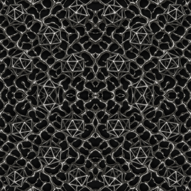 Geometric Abstract - Liquid-metal Icosahedron Network Pattern - Digital File Digital My Custom Designs PDF