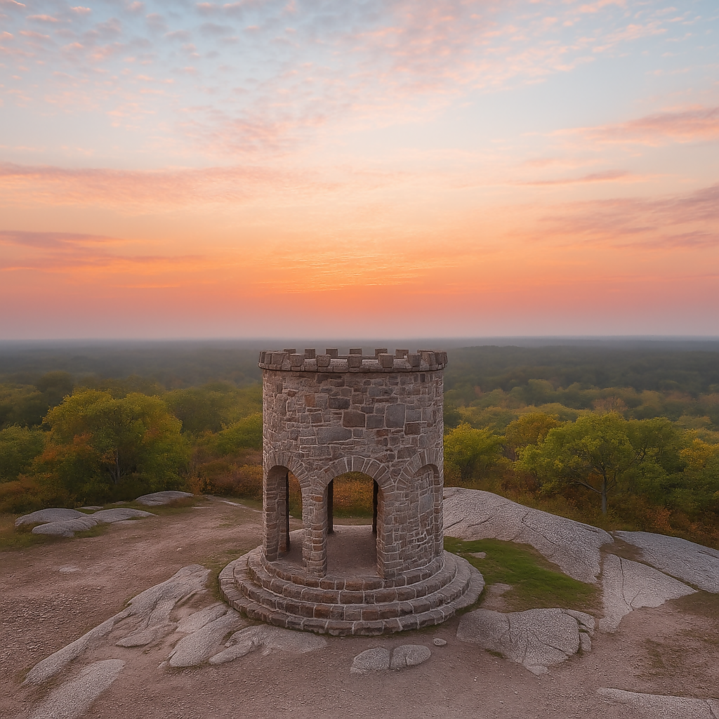 Mount Battie Memorial Tower - Camden Hills State Park - Maine United States - Rendered - Digital File Digital My Custom Designs PDF