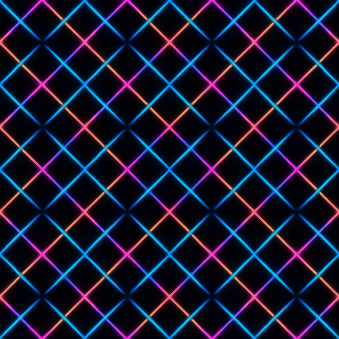 Geometric Abstract - Futuristic Lattice of Neon Tubes Pattern - Digital File Digital My Custom Designs PDF