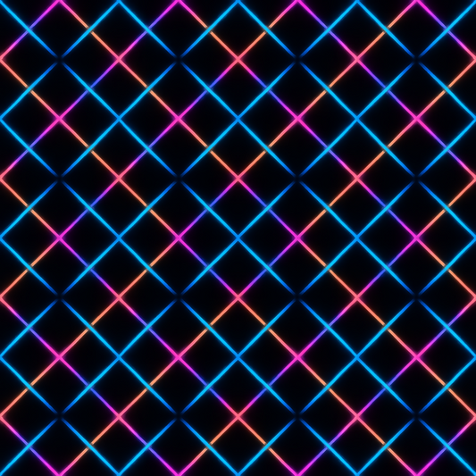 Geometric Abstract - Futuristic Lattice of Neon Tubes Pattern - Digital File Digital My Custom Designs PDF