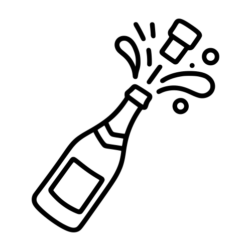 Champagne Bottle Popping - Digital File - XCS Friendly Digital My Custom Designs PDF