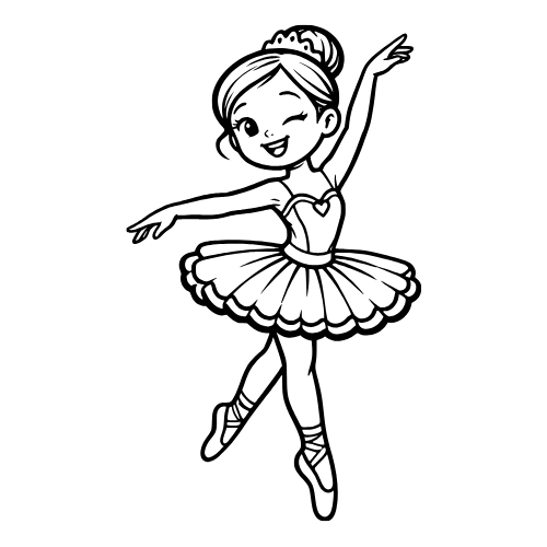 Cartoon Ballet Dancer - Vector Graphics - Digital File Digital My Custom Designs PDF