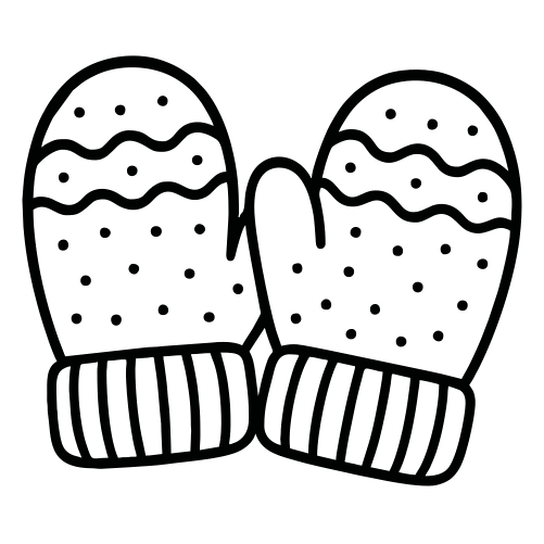 Mitten Pair Outline - Digital File - XCS Friendly Digital My Custom Designs PDF