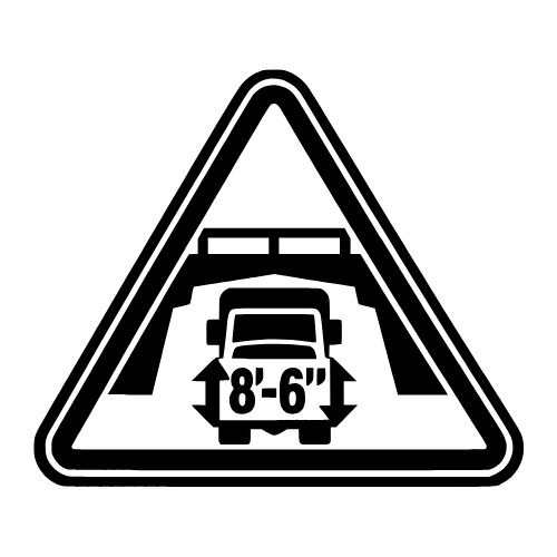 Low Bridge Clearance Warning Icon - Vector Graphics - Digital File Digital My Custom Designs PDF