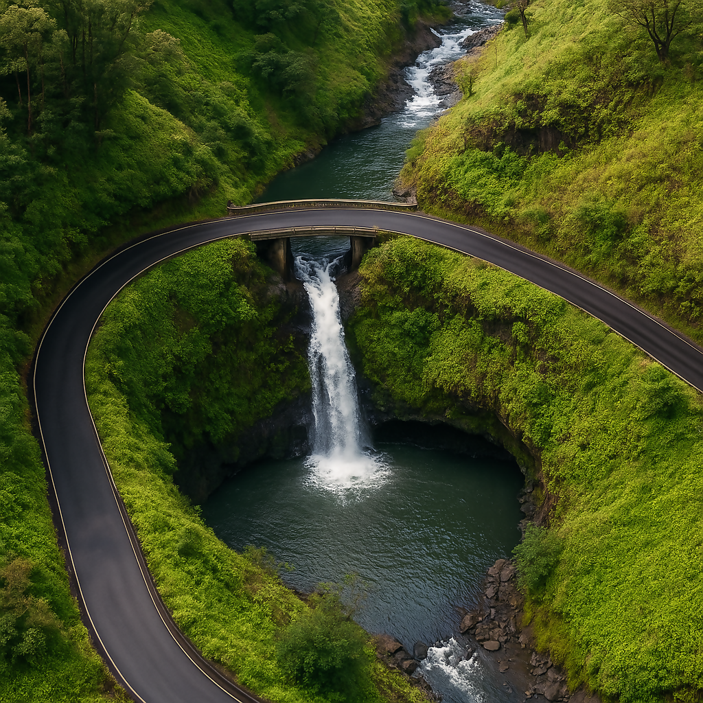 Ke'anae Bridge (Wailua Bridge) - Road to Hana (Maui) - Hawaii United States Rendered - Digital File Digital My Custom Designs PDF