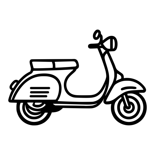 Vespa Style Scooter - Digital File - XCS Friendly Digital My Custom Designs PDF