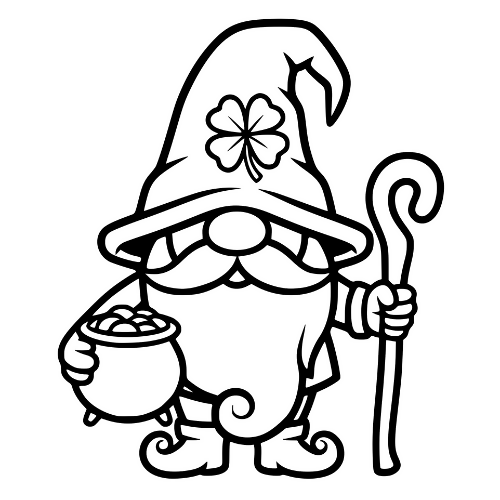 Cartoon Leprechaun Gnome - Digital File - XCS Friendly Digital My Custom Designs PDF
