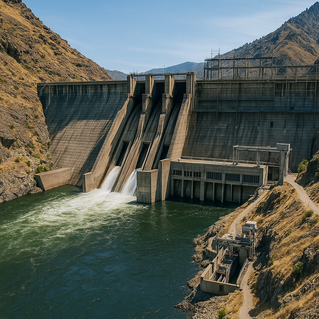 Hells Canyon Dam - Hells Canyon National Recreation Area - Idaho United States - Rendered - Digital file Digital My Custom Designs PDF