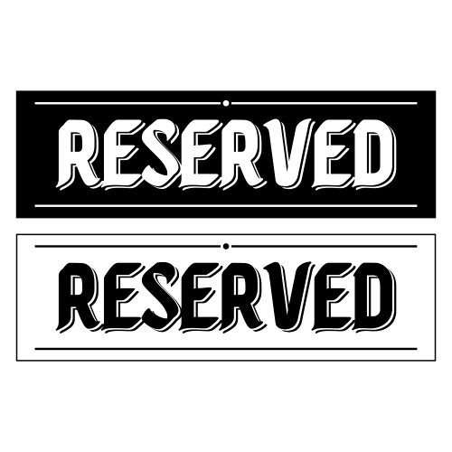 Reserved Sign - Digital File - XCS Friendly Digital My Custom Designs PDF