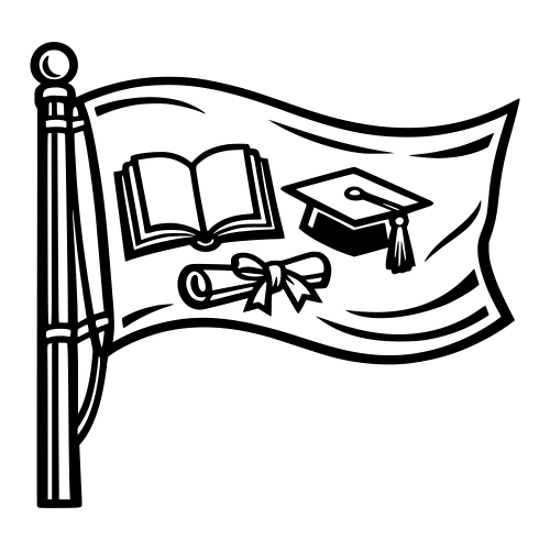 School Spirit Flag Design - Vector Graphics - Digital File Digital My Custom Designs PDF