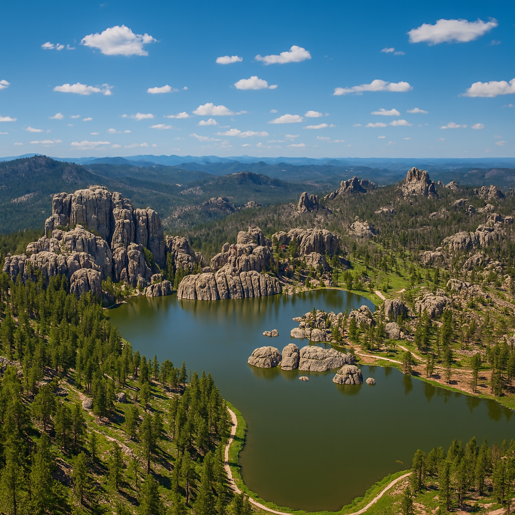 Sylvan Lake - Custer State Park - South Dakota United States - Rendered - Digital File Digital My Custom Designs PDF
