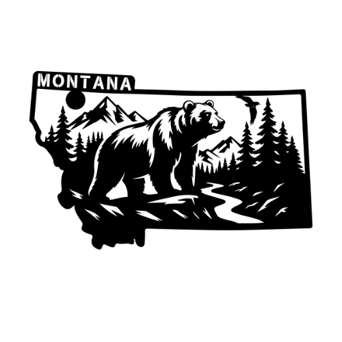 Montana - Wall / Home Decor - State Outline - United States - Digital File Digital My Custom Designs ZIP File