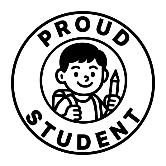Proud Student Badge - Digital File - XCS Friendly Tumbler My Custom Designs PNG