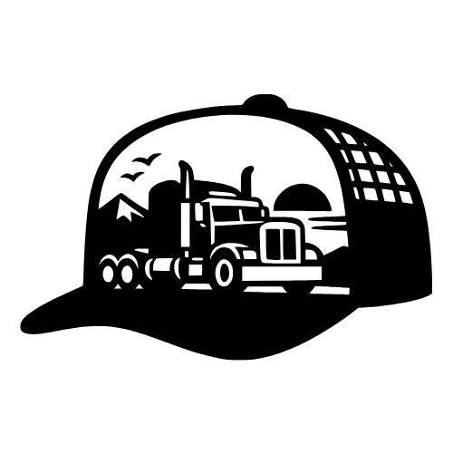 Trucker Hat Silhouette - Vector Graphics - Digital File Digital My Custom Designs PDF