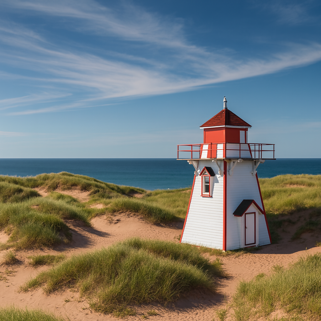 Covehead Harbour Lighthouse - Prince Edward Island Canada - Rendered - Digital File Digital My Custom Designs PDF
