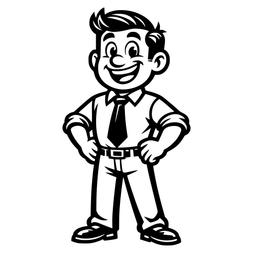 Cartoon Dad in Business Attire - Vector Graphics - Digital File Digital My Custom Designs PDF