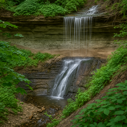 Bridal Veil Falls - Pikes Peak State Park - Iowa United States - Rendered - Digital File Digital My Custom Designs PDF