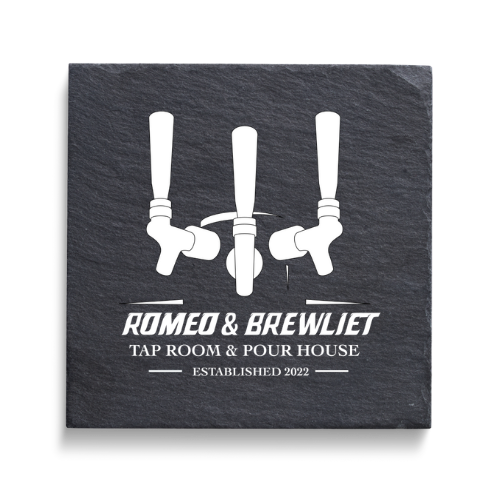 Romeo & Brewliet Slate Coaster Coaster My Custom Designs 2 Slim Square