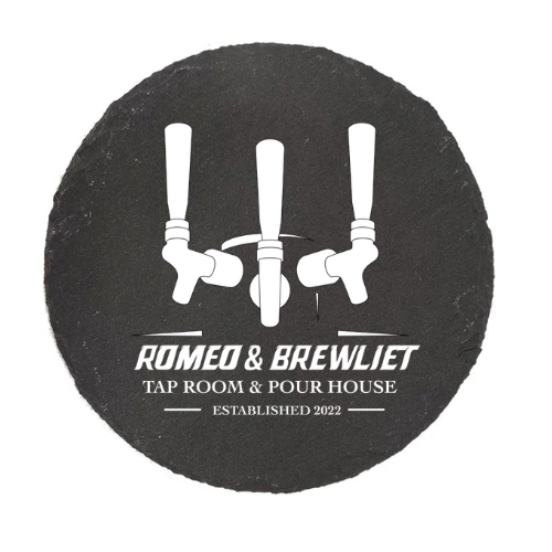 Romeo & Brewliet Slate Coaster Coaster My Custom Designs 2 Slim Circle