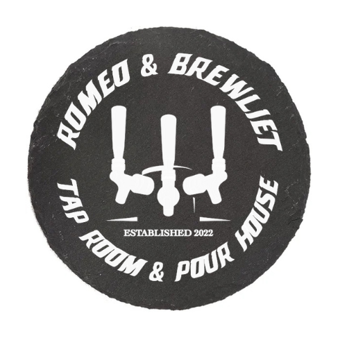 Romeo & Brewliet Slate Coaster Coaster My Custom Designs 2 Classic Circle