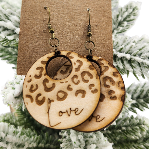 Leopard Engraved Custom Design Earrings