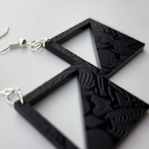 Hyper Triangle Skeleton Parts Earrings