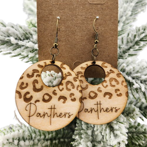 Leopard Engraved Custom Design Earrings