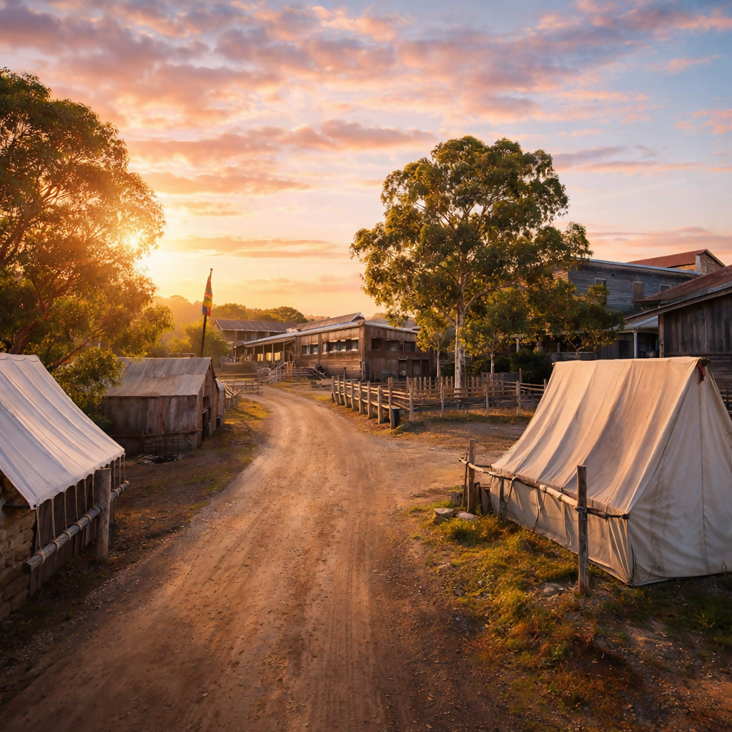Chinese Protectorate Camp - Sovereign Hill, Ballarat Victoria - Australia - Rendered - Digital File Digital My Custom Designs PDF