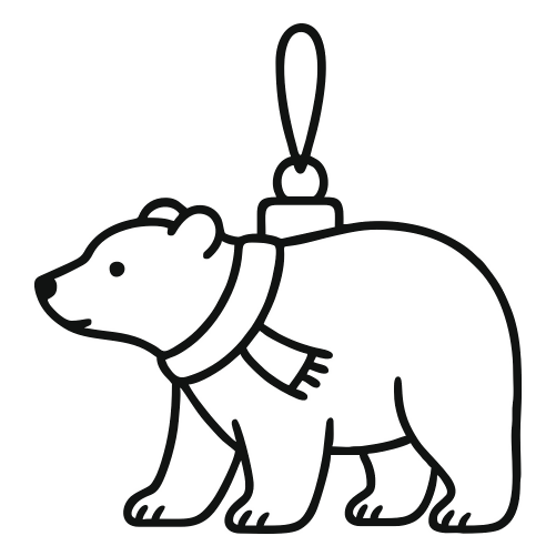 Polar Bear Ornament - Digital File - XCS Friendly Digital My Custom Designs PDF