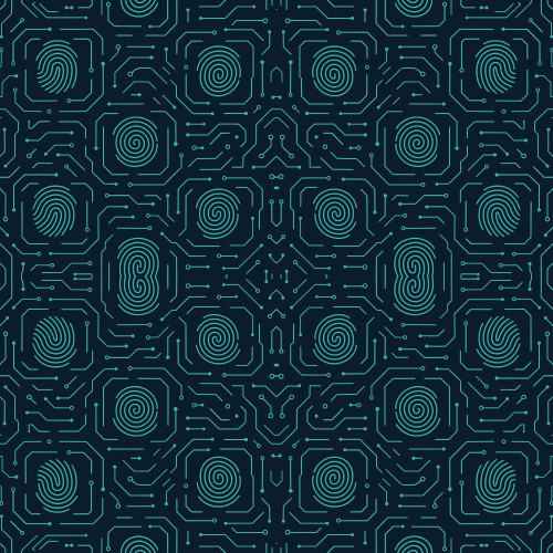 Technology and Digital - Futuristic Touchpad Fingerprint Spirals - Pattern - Digital File Digital My Custom Designs PDF