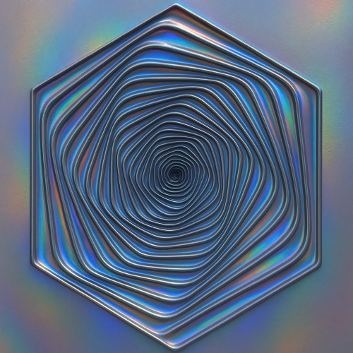 Geometric and Abstract - Hexagonal Vortex In Ultrachrome Finish - Pattern - Digital File Digital My Custom Designs PDF