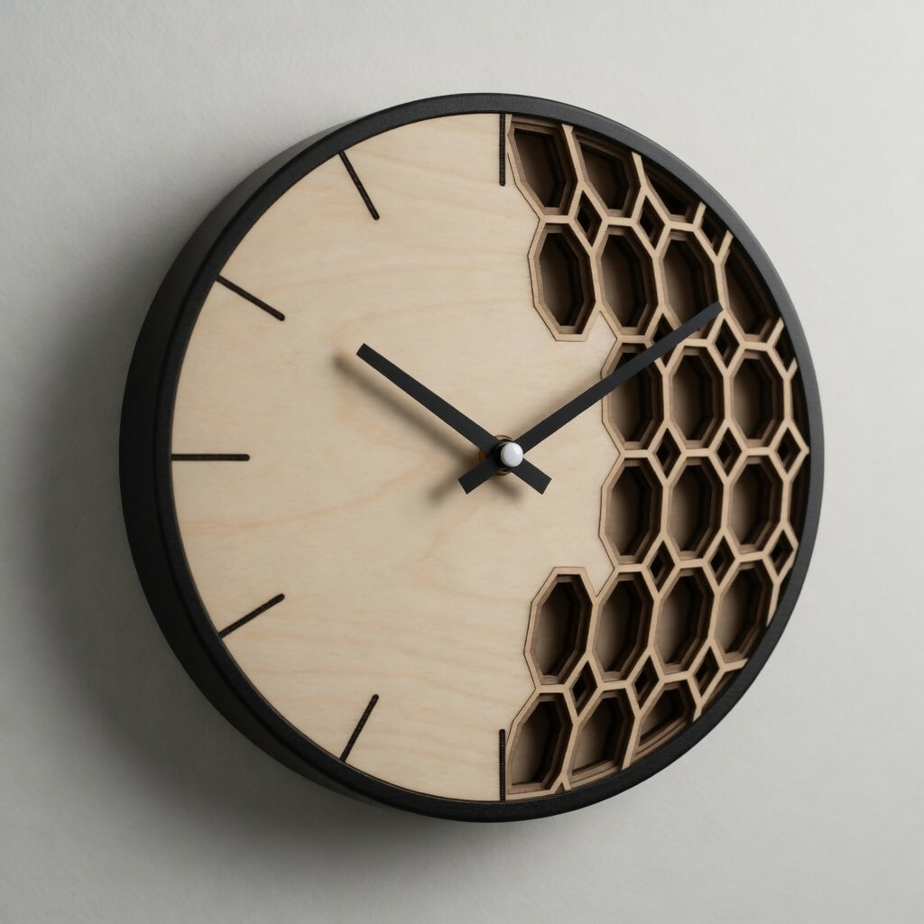 Layered Line Design - Clock Abstract Template 4 - Clocks - Digital File Digital My Custom Designs ZIP File