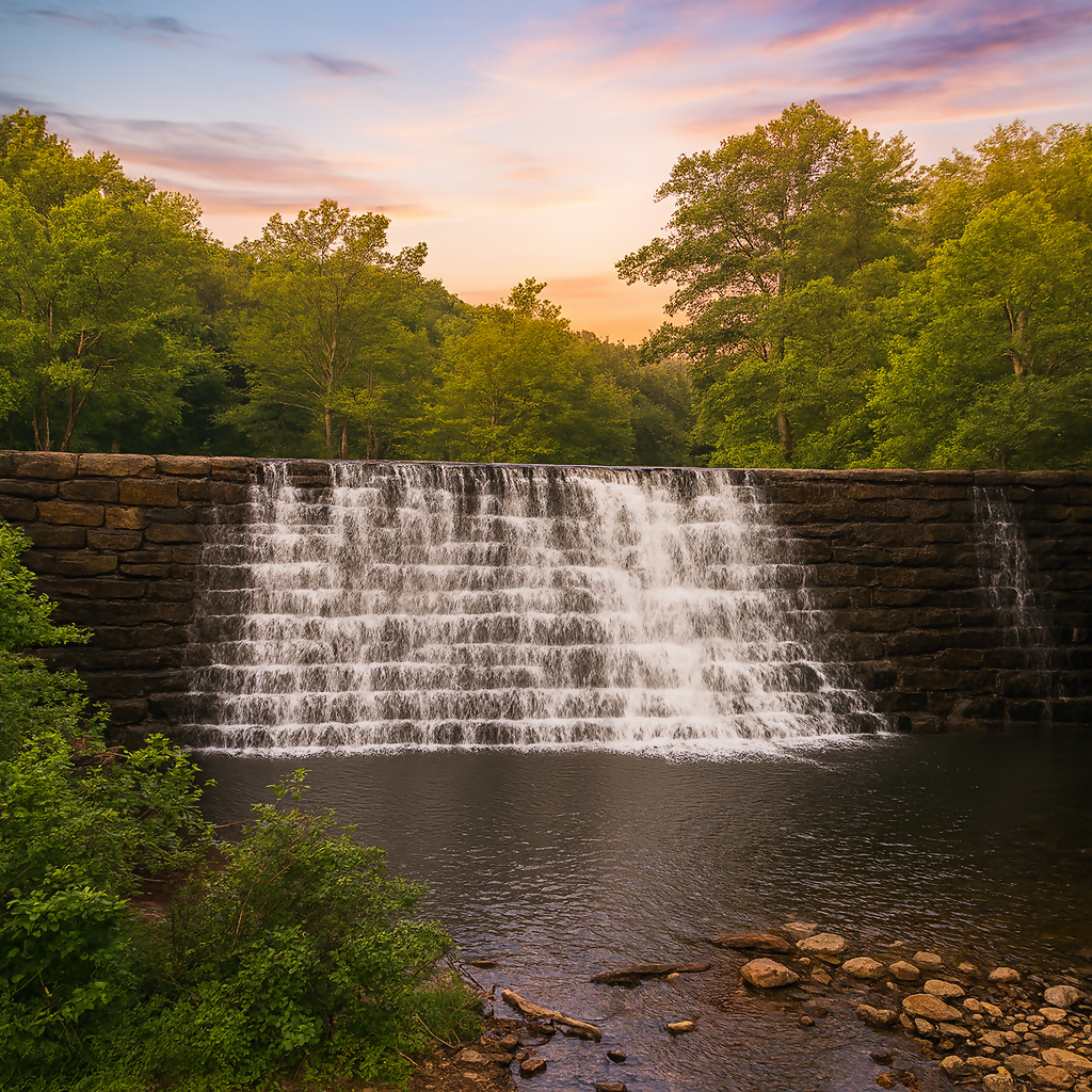 Otter Lake Dam - Blue Ridge Parkway - Virginia United States - Rendered - Digital File Digital My Custom Designs PDF