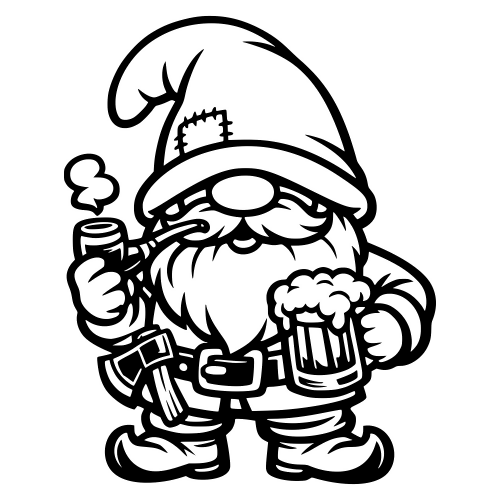 Cartoon Dad Gnome - Vector Graphics - Digital File Digital My Custom Designs PDF