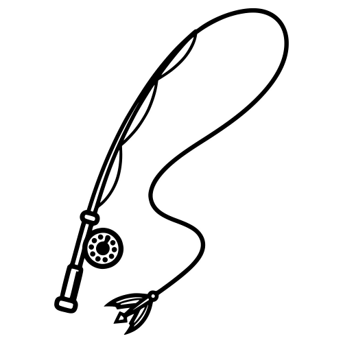 Fly Fishing Rod with Line Curve - Digital File - XCS Friendly Digital My Custom Designs PDF