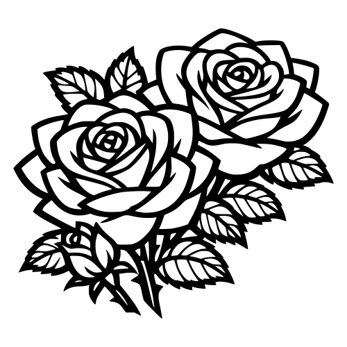 Roses Design - Vector Graphics - Digital File Digital My Custom Designs PDF
